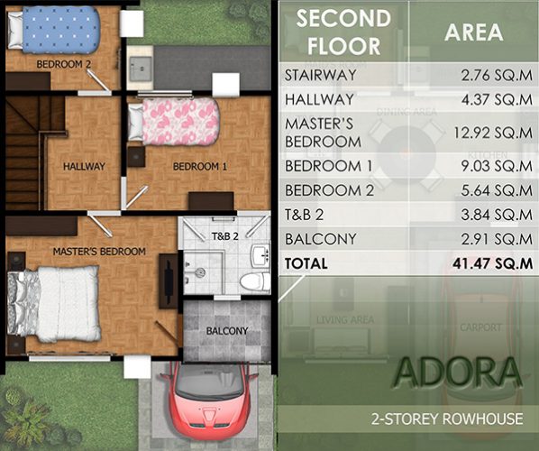 townhouse floor plan (2nd floor)