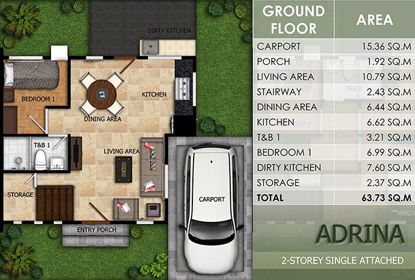 adrina model floor plan (1st floor)
