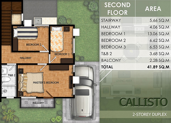 duplex model floor plan (2nd floor)