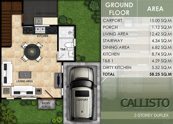 duplex model floor plan (1st floor)