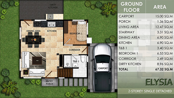 elysia model floor plan (1st Floor)
