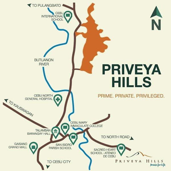 location of priveya hills in front of Cebu International School
