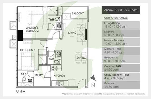 2 bedroom floor plan