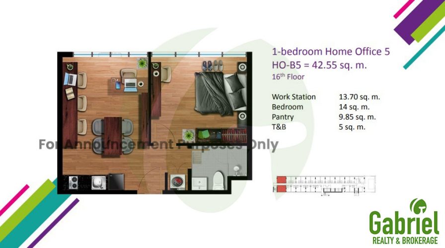 1 bedroom 