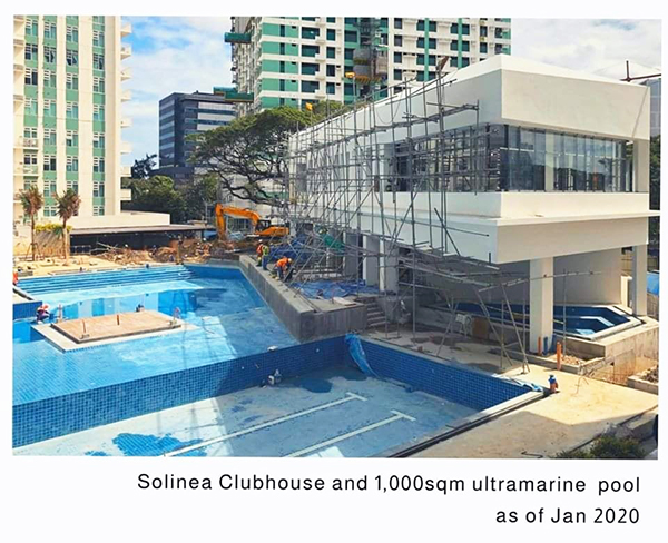 solinea clubhouse and ultramarine pool in cebu business park