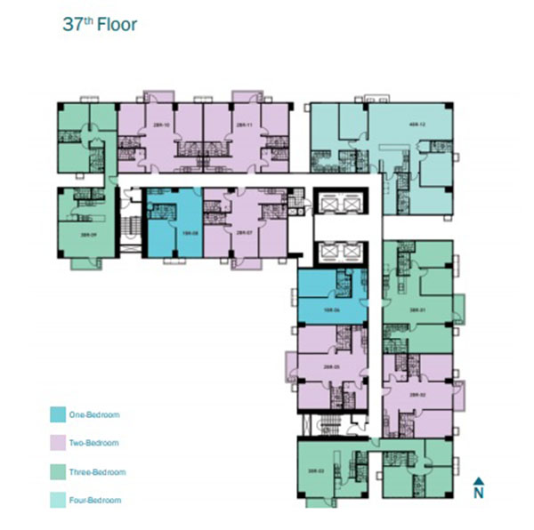 floor plan at the 37th floor