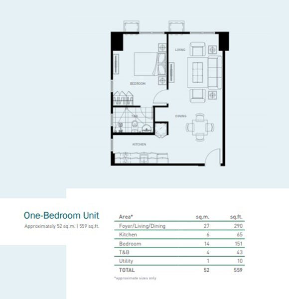 one bedroom unit floor plan