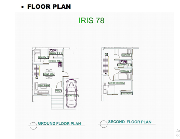 Irish 78 model unit single detached floor plan