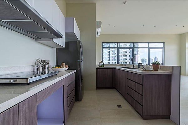 kitchen cabinets in the penthouse sundance condominium