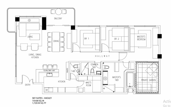 penthouse condominium unit floor plan