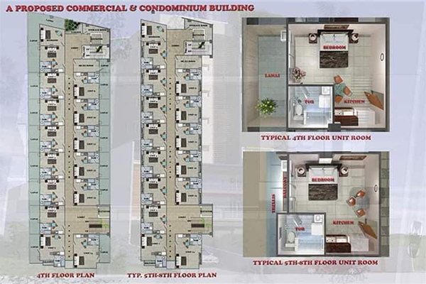 typical floor plans of the studio units