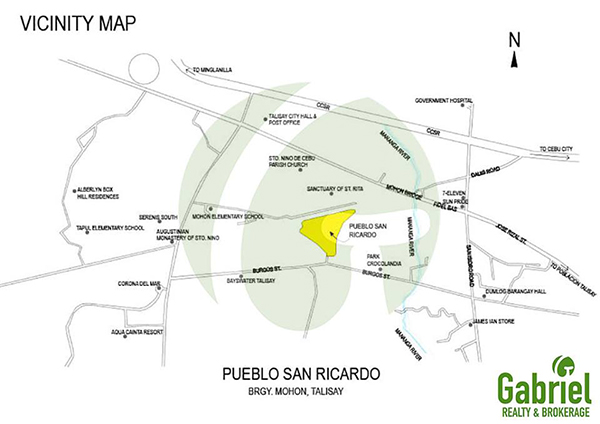 vicinity map of pueblo san ricardo