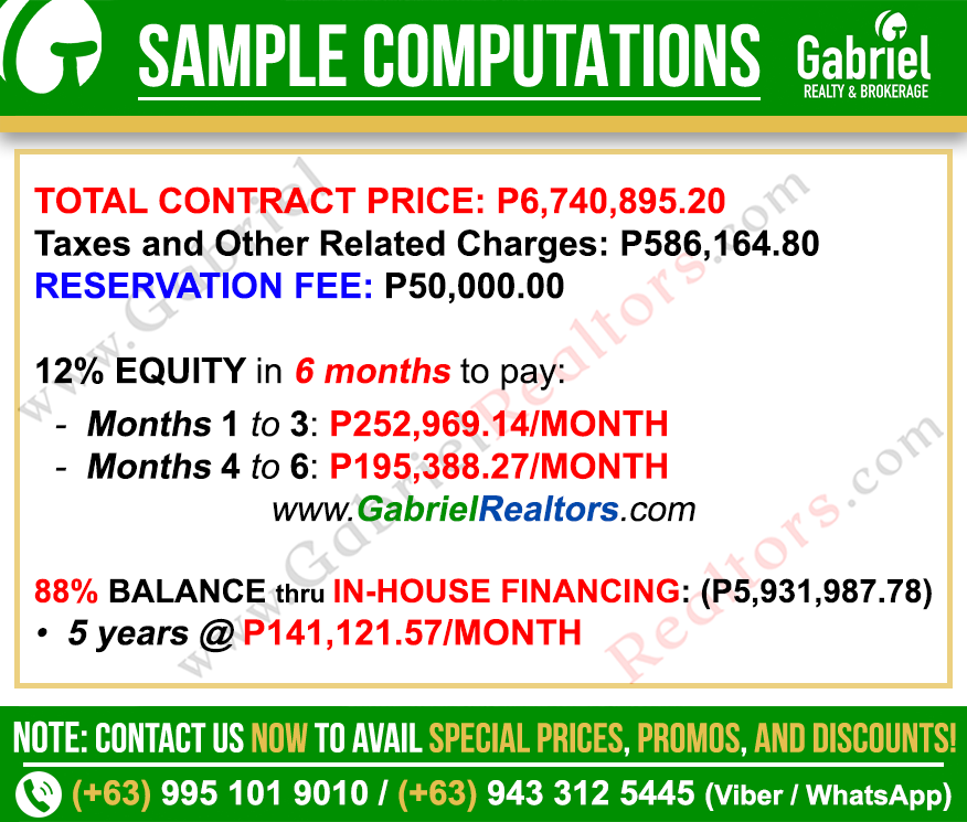 Argao Royal Palms  Maple Unit Sample Computations