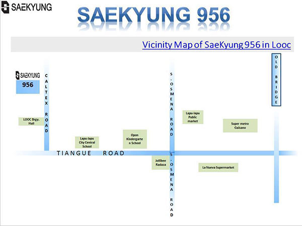 vicinity map of saekyung 956 in Looc, Lapu-Lapu City, Cebu