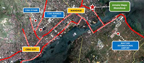 the location of amaia steps mandaue