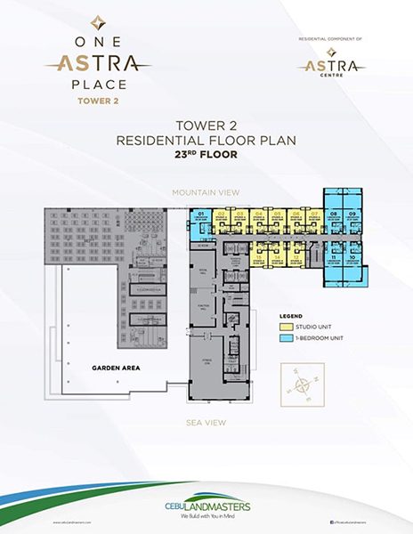 typical floor plan in the 23rd floor 