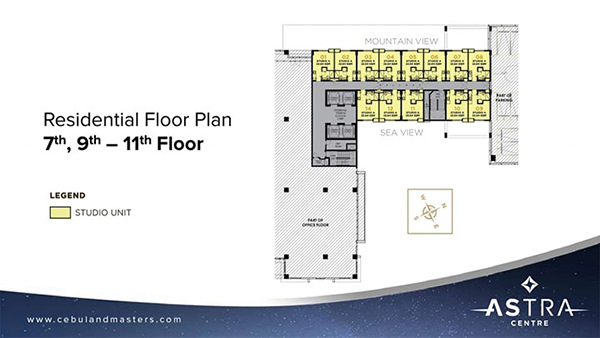 typical floor plan in the 7th to 11th floors