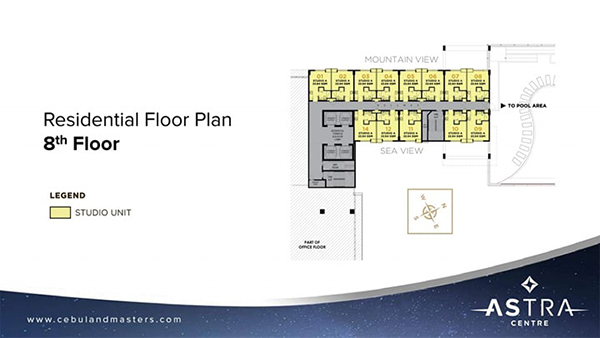 residential floor plan in the 8th floor
