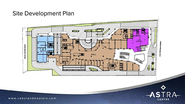 site development plan of one astra place 