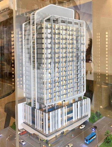 the scale model of the condominium project
