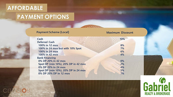 payment options of the project 