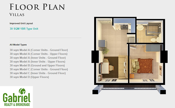 villas floor plan in banawa condominium