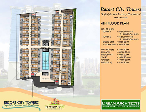 building plan at the 4th floor