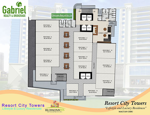 typical building plan of resort city towers mactan