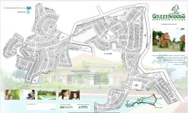 vicinity map of Greenwoods Executive Homes Cebu