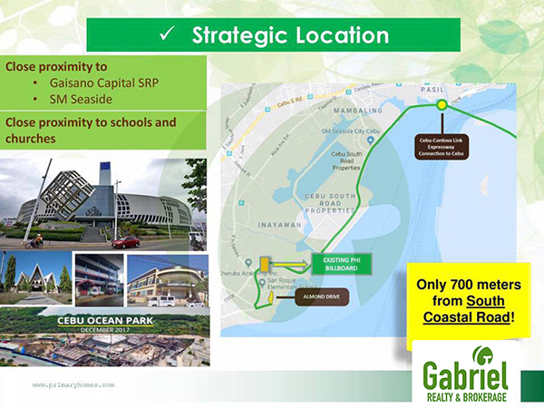 strategic location near to SM seaside and gaisano capital SRP