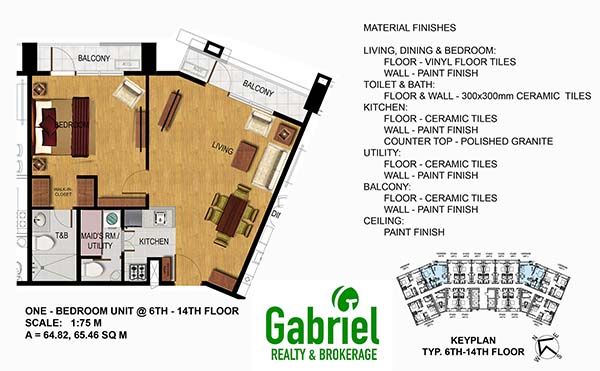 condotel 1 bedroom floor plan