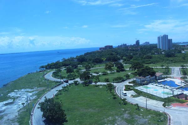 view from the balcony in Arterra Residences Mactan