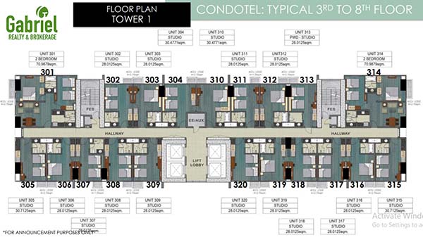 condotel floor flan