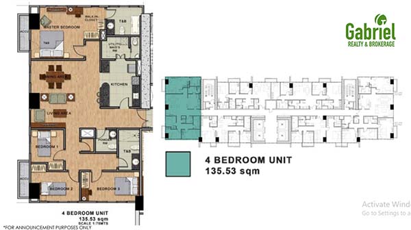 residential 4 bedroom floor plan