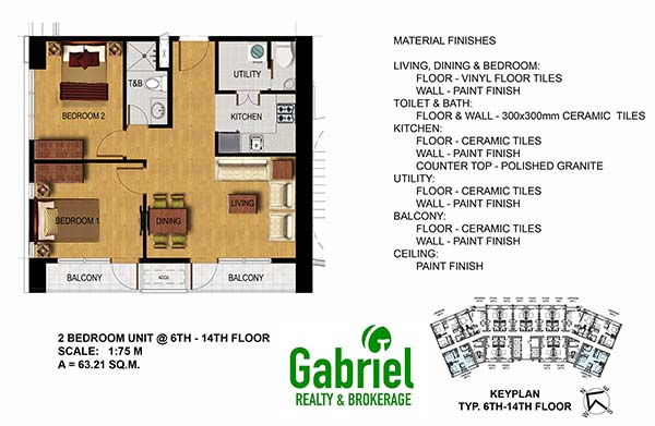 condotel 2 bedroom floor plan