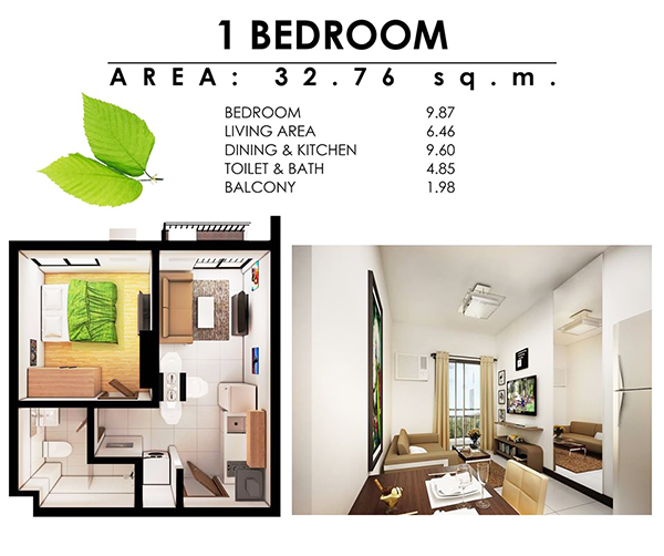 1 bedroom floor plan in antara condominium