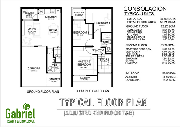 typical floor plan of townhouse