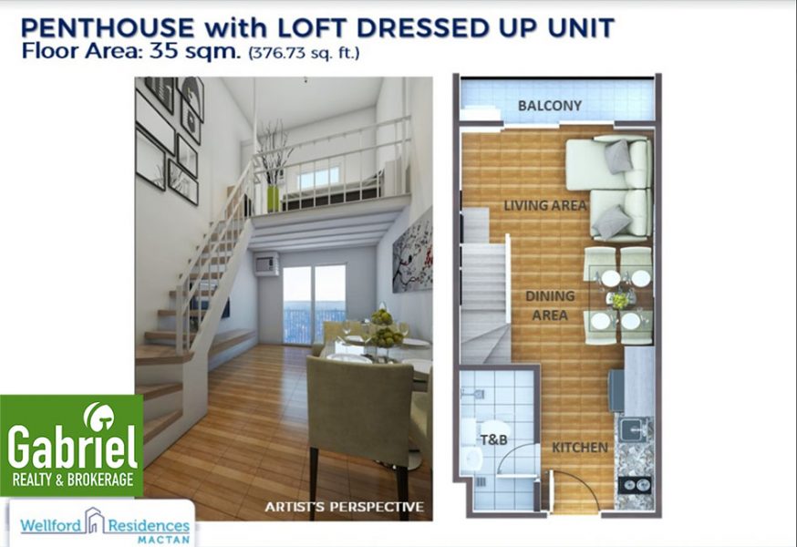 penthouse with loft model unit