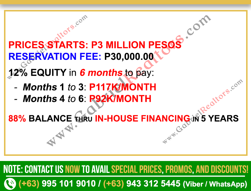 Royal Oceancrest Panglao 1 Bedroom Sample Computation