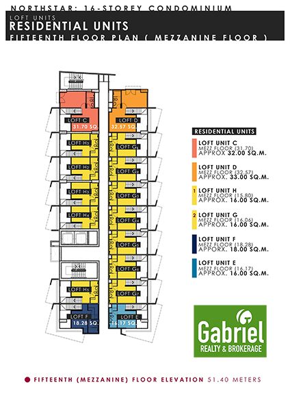 roof deck floor plan of northstar