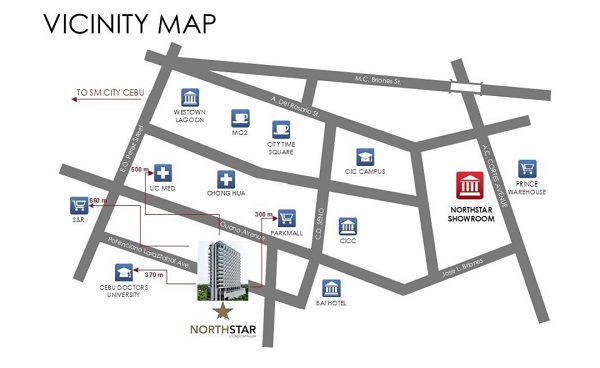 vicinity map of north star condominium