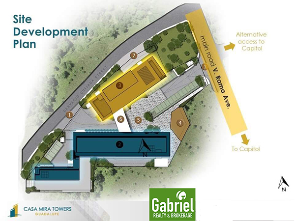 site development plan of casa mira towers guadalupe