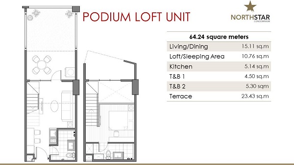 podium loft unit floor plan