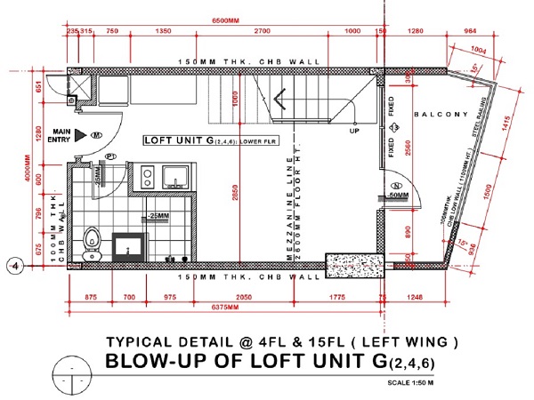 loft unit floor plan