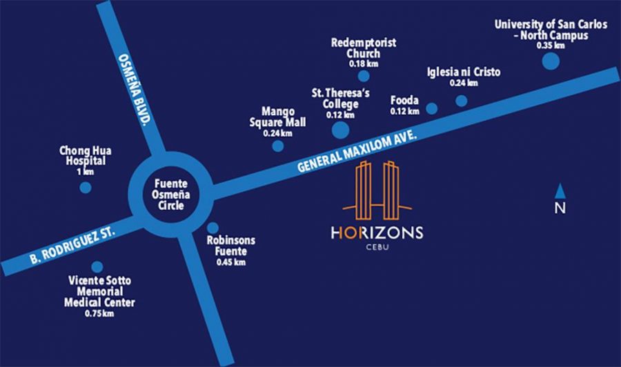 vicinity map of horizons 101