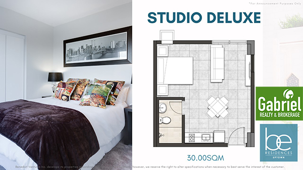 studio de luxe floor plan