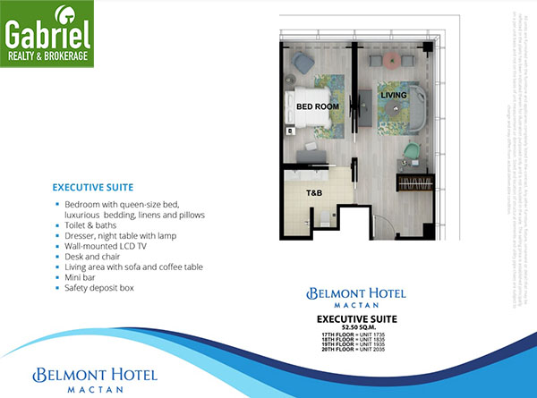 floor plan of executive suites in belmont hotel
