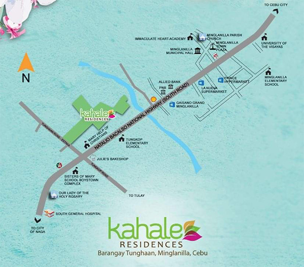 vicinity map of kahale residences minglanilla