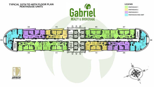 J TOWER RESIDENCES typical floor plan 35th to 40th floors 