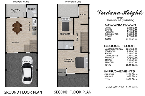 townhouse floor plan in south verdana